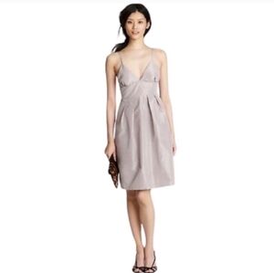J. CREW formal dress sz 10 tan 100% Silk midi sweetheart spaghetti strap